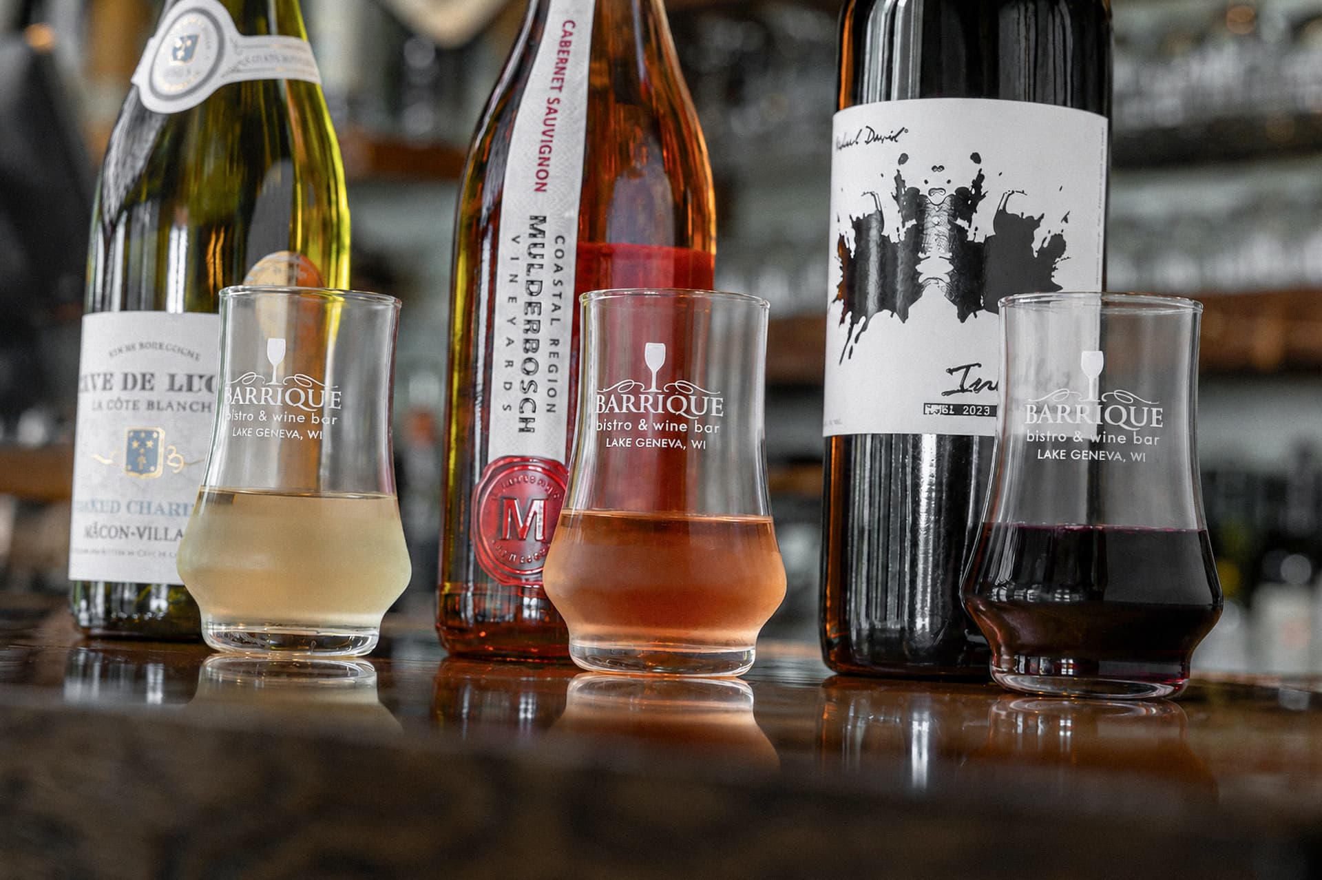 Curated wines & seasonal pours.